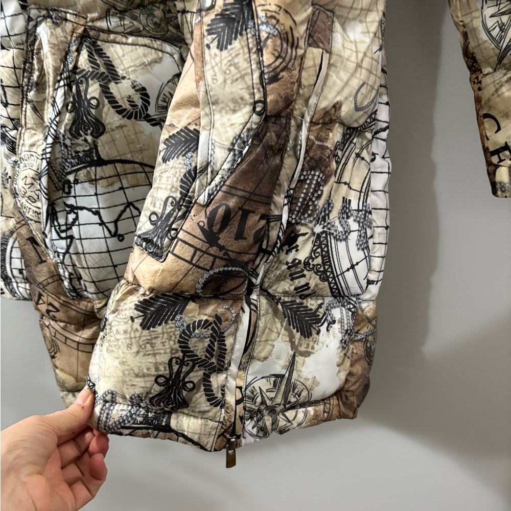 DOLCEZZA Women's Brown and White Printed Jacket NWT size S - Picture 7 of 12